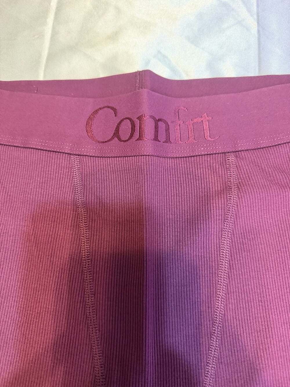 Comfrt Ribbed Boxer Plum Size L - Picture 3 of 4